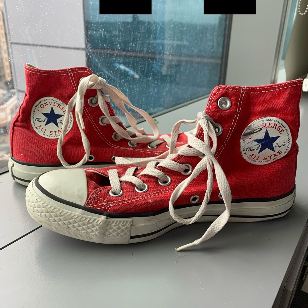 Red High Top Chuck Taylor Converse